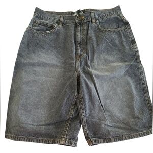 Footlocker Y2K Men's Black Gray Jeans Denim Shorts Size 34